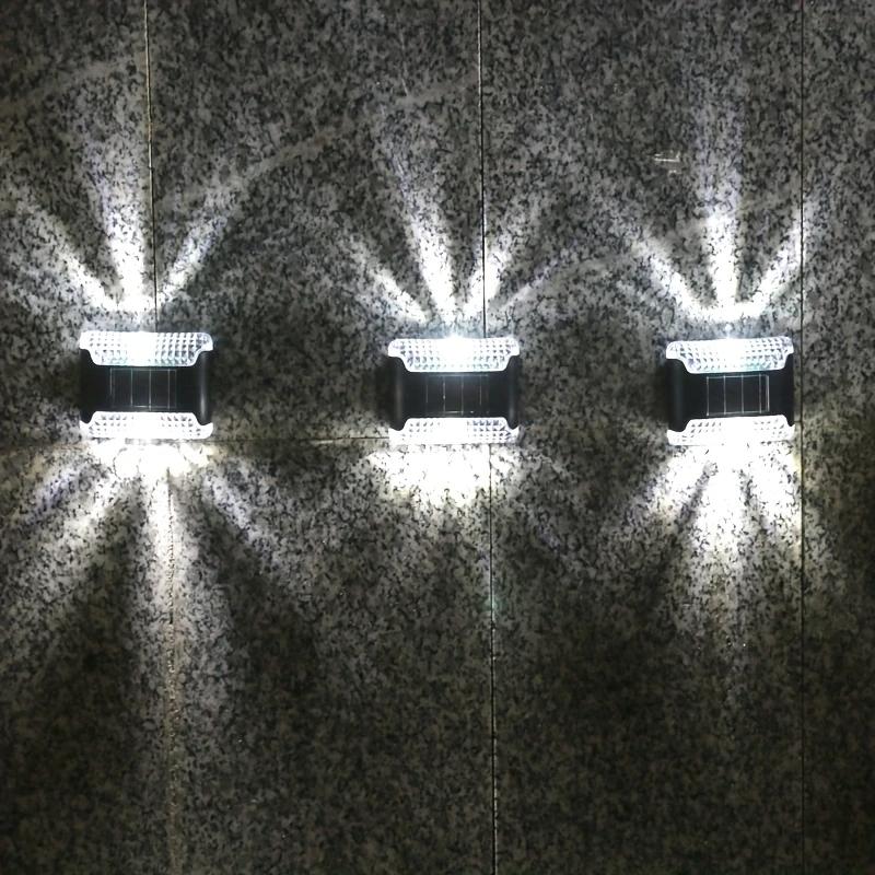 2/4/8pcs Solar Wall Lights with Amorphous Up/Down Design - Outdoor Landscape Lighting for Garden, Courtyard, Night Use