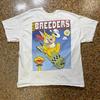 Camisa clásica de manga corta de color blanco de la banda de rock The Breeders KV28852