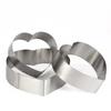 3-Piece Heart-Shaped Stainless Steel Cake Mold Set - Heart Baking Pan, Non-Stick Coating, Reusable Baking Tools