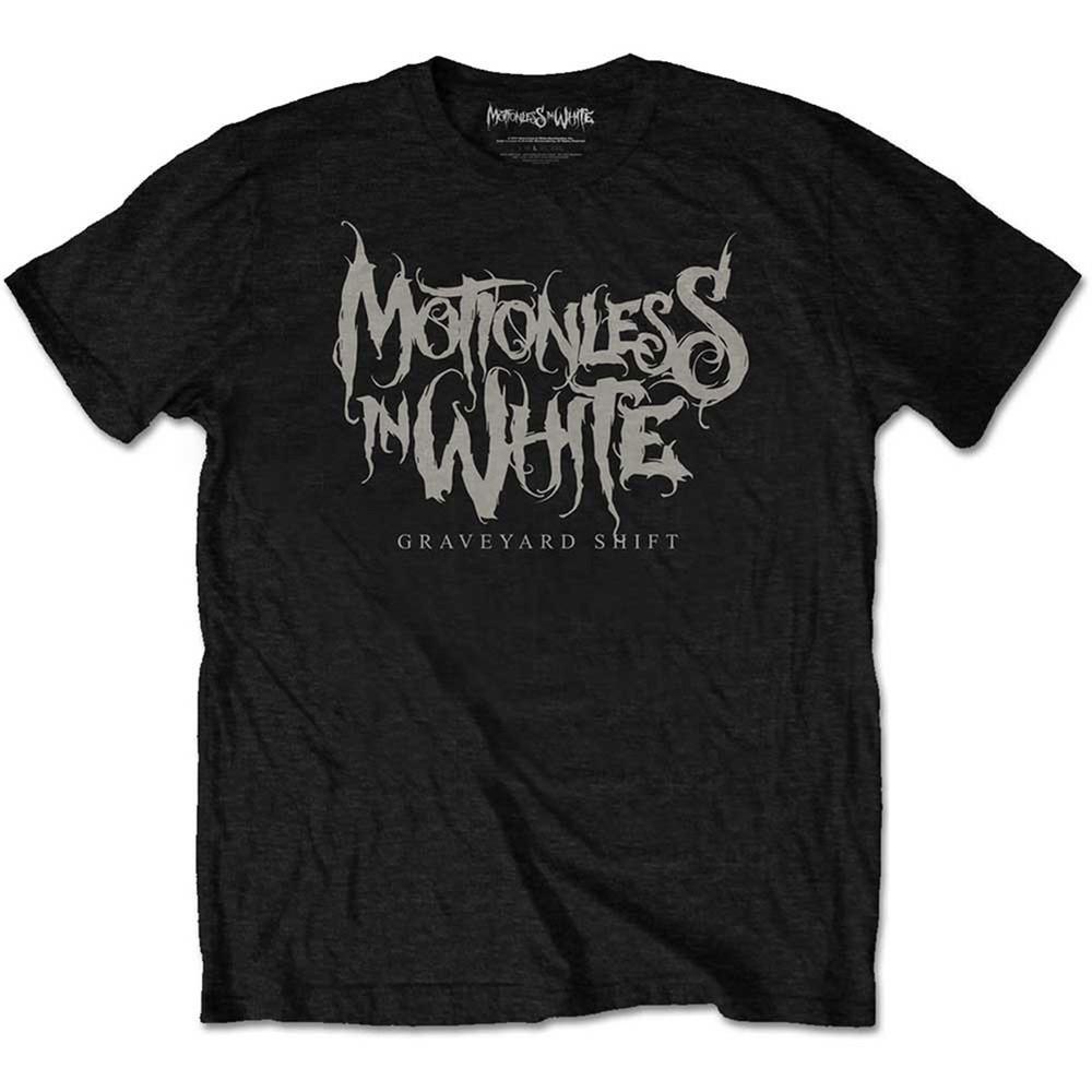 Motionless In White Graveyard Shift Slim Fit T-shirt Medium Black Unisex T-Shirt L