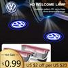 For VOLKSWAGEN VW 2Pcs Car Door Welcome Light HD LED Projector Welcome Light For Volkswagen Polo Passat B5 B6 B7 T4 T5 Golf 4 5