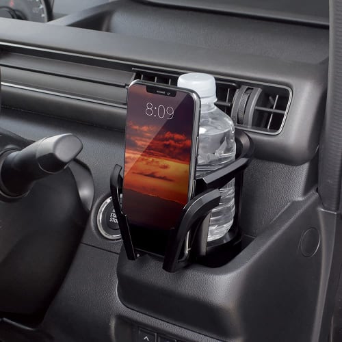 Tsuchiya Yac Car Supplies Drink IN Smooth Smartphone Holder Black Length 15.6 X Width 11.6 X Height 17.8cm PF-358