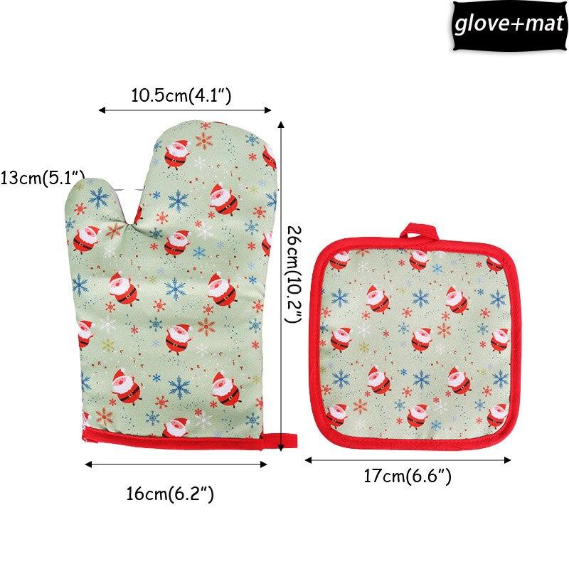 

1 шт./набор Рождественские прихватки и подставки под горячее Набор Кулинарные термоперчатки Кухонные перчатки для готовки Барбекю Новогодние рождественские принадлежности для вечеринки