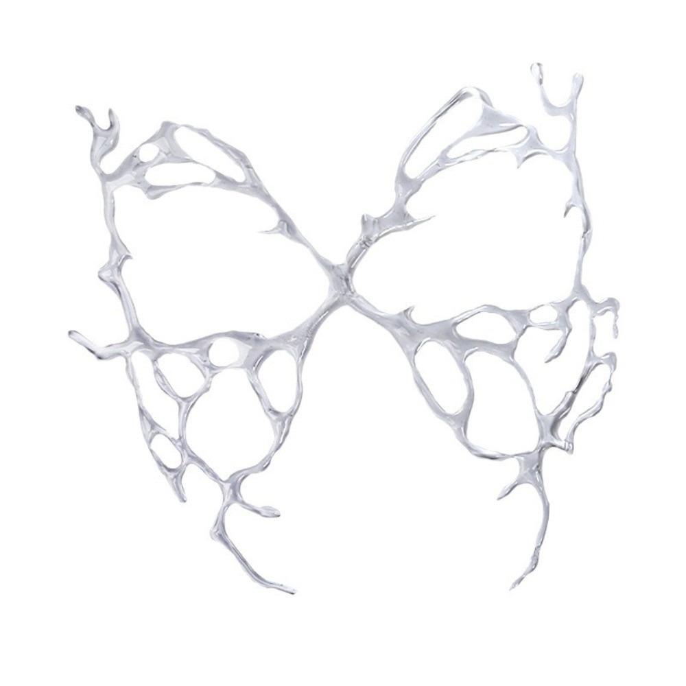 Resin Butterfly Mask Transparent Masquerade Props Retro Halloween Masks  Game Party