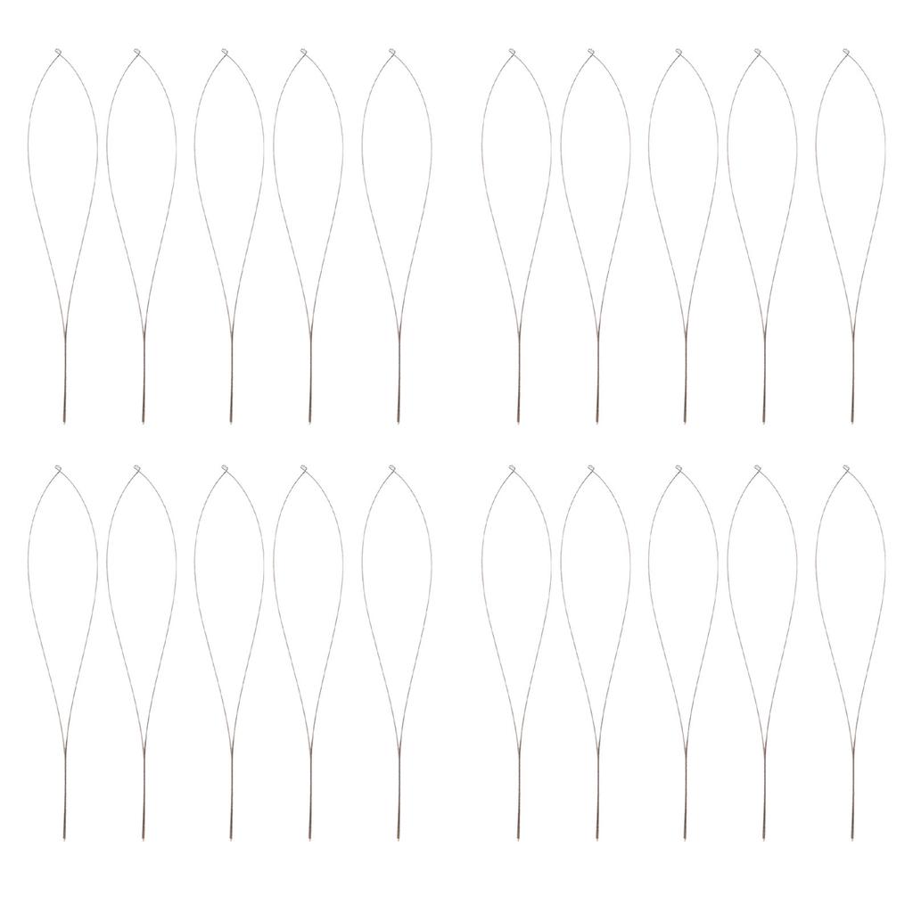 20Pcs Beading Needles Flexible Middle Open Large Eye Hand Threading Beading Needles Set 10.5cm