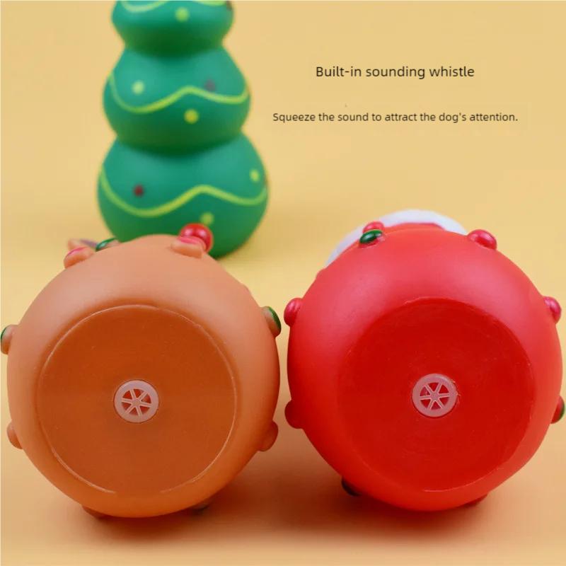 Christmas Squeaky Chew Dog Toys Sound Toy Pets Dogs Toys Bite Resistant Squeaky Toys Puppy Training Interactive Pets Accessories