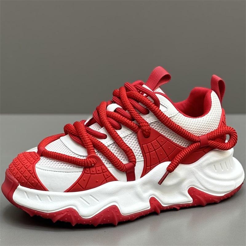 Scarpe casual traspiranti di alta gamma europee per primavera/estate, scarpe platform da papà, scarpe in mesh, cds