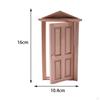 Delicate Dollhouse Wood Door Miniature Furniture Toys Props Pretend Playset House Decor Toy Blank