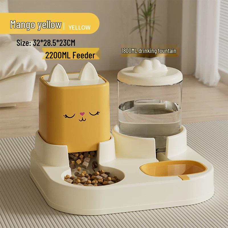 

Smart Pet Feeder: Automatic Double Bowl Dispenser for Cat & Dog Food and Water.