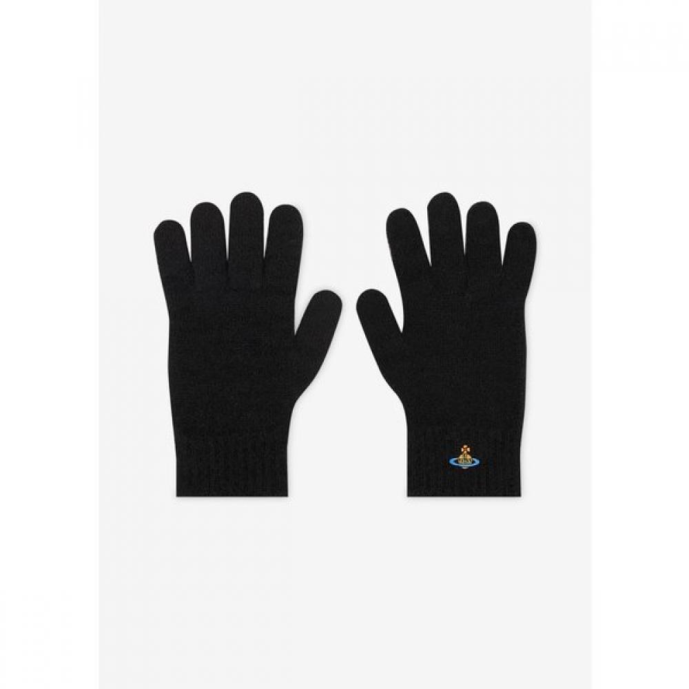 Vivienne Westwood Orb Logo Black Gloves 8202003b K006a N401