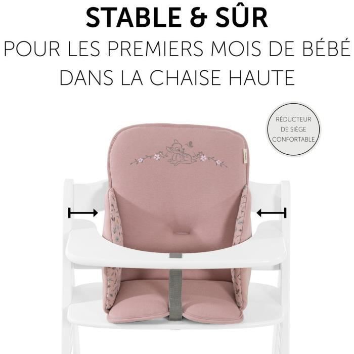 Réducteur pour chaise haute - HAUCK - ALPHA COSY SELECT - Anti-dérapant - Bambi Rose