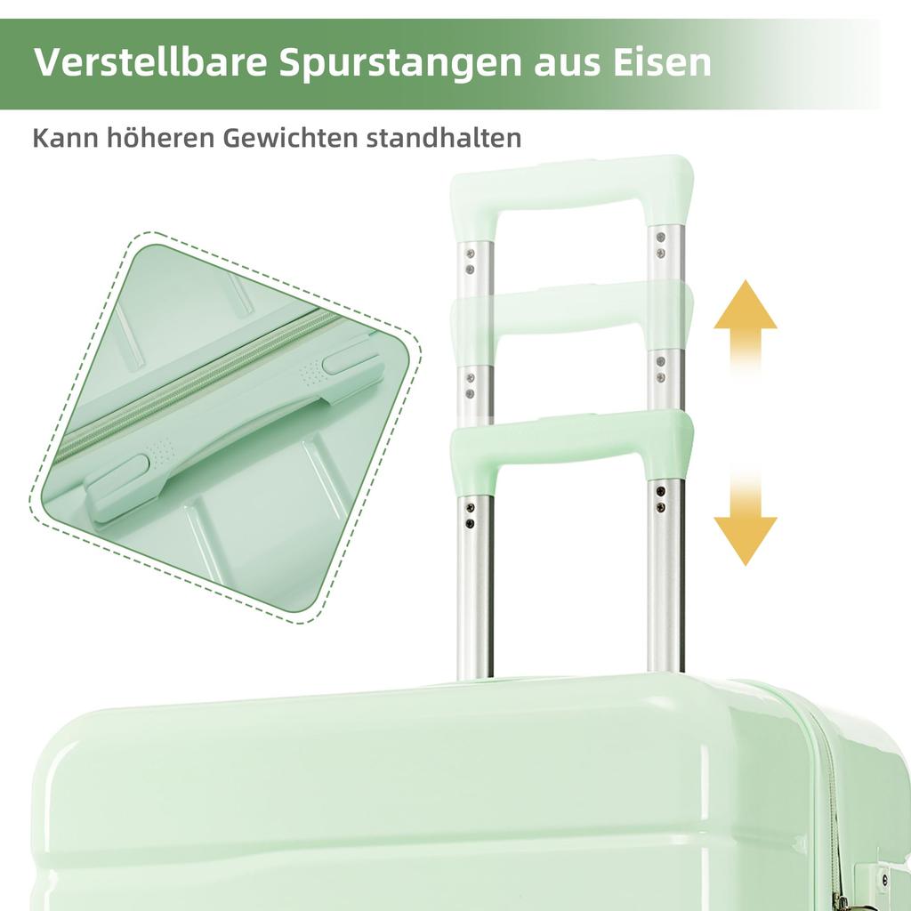 3-częściowy zestaw walizek (M-L-XL) 20 24 28, Twarde skorupy ABS+PC, Podwójne kółka 360°, Zamek TSA, Kieszenie wewnętrzne, Podróże służbowe/Rodzinne