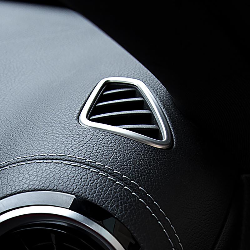 Car Stainless Steel Dashboard Air Condition Outlet Frame Decoration Trim Stickers For Mercedes Benz A Class W177 A180 -