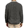 Fashionable Casual Round Neck Pullover Long Sleeved Men's Knitted Sweater