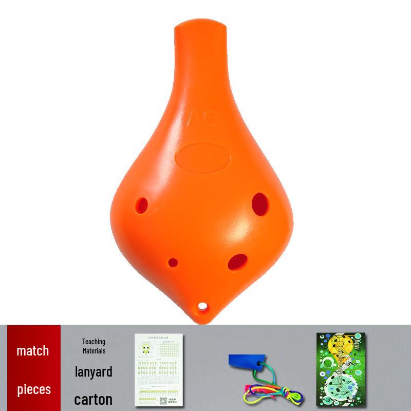 

6-Hole Alto C Key Long-Mouth Ocarina, Resin Plastic, Drop-Resistant, Perfect for Students