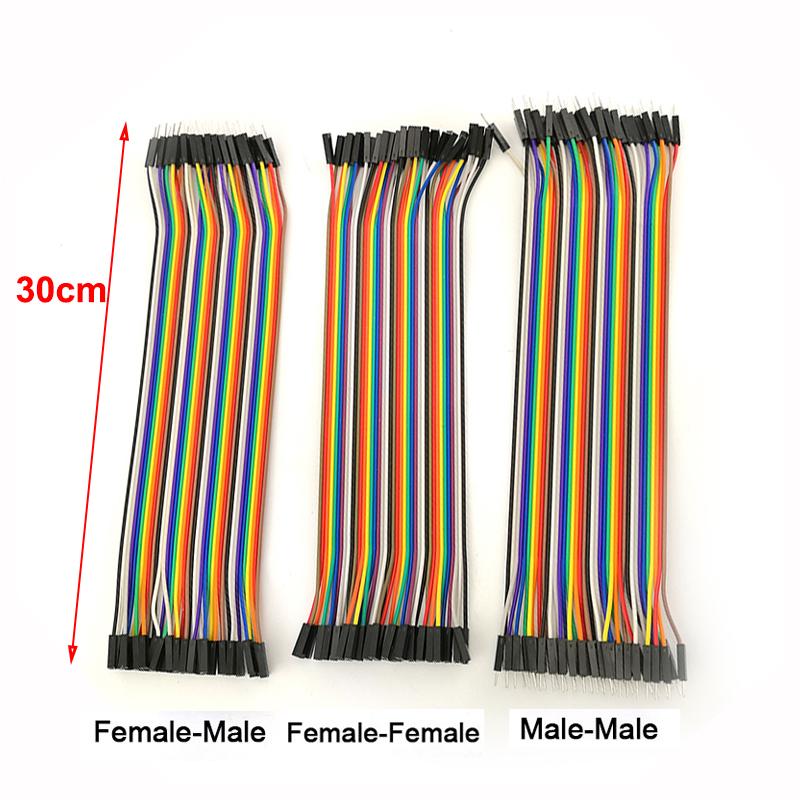 

40PIN 10CM 20CM 30CM Перемичка між чоловіками та жінками Жінка до чоловіків Жінка до жінки Перемичка DIY Комплект дротяних кабелів 30cm set