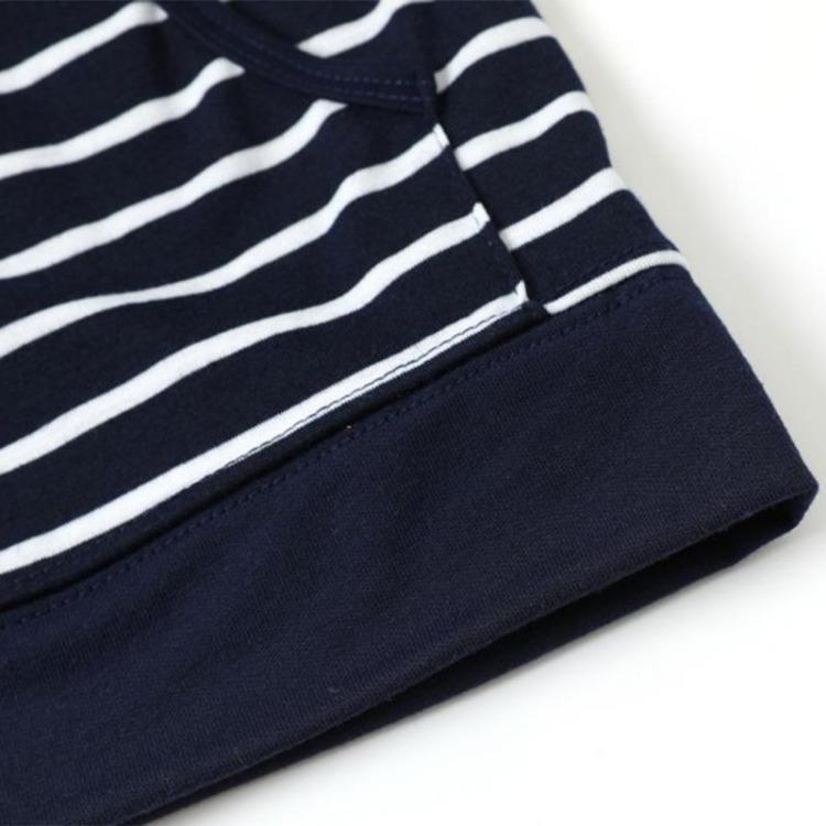 Striped Hooded Sweatshirt for Women Long Sleeve with Pocket and Zipper Drawstring
