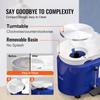 Pottery Wheel, 350W, 11 in Clay Wheel Forming Machine, 60-300 RPM Adjustable Speed with Handle and Pedal Control, ABS Detachable Basin, Accessory Kit