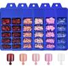 100-Piece Solid Color Toe Nail Tips Set - Advanced Boxed Women's Toenail Manicure Tips