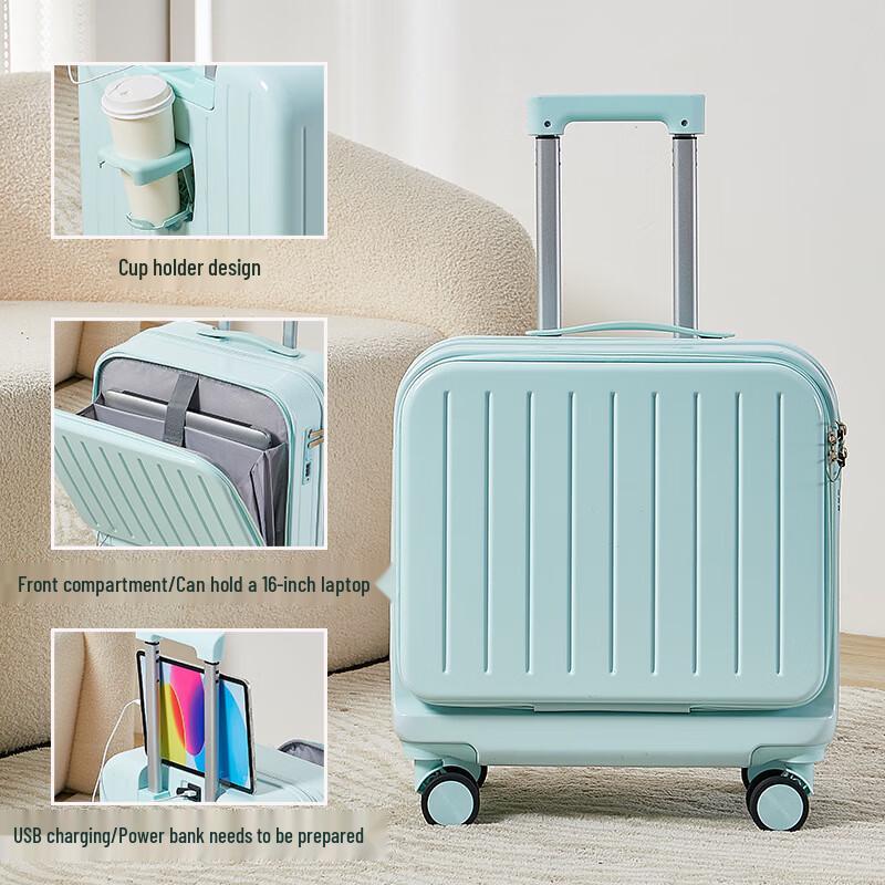 Zuoyou Lightweight Front-Opening Carry-on Suitcase 18 inches