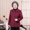 Fashionable Spring Autumn Outerwear for Senior Women Luxury Grandma Clothing Stylish