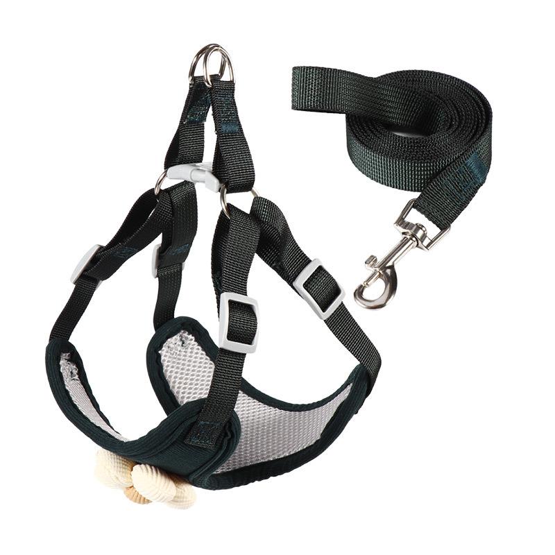 

Z Pipi Amoy Petal Chest Strap Pet Traction Rope Cat Puppy Dog Rope Traction Supplies Dog Traction S (3~ 3 kg) rope length 150cm темно-зеленого