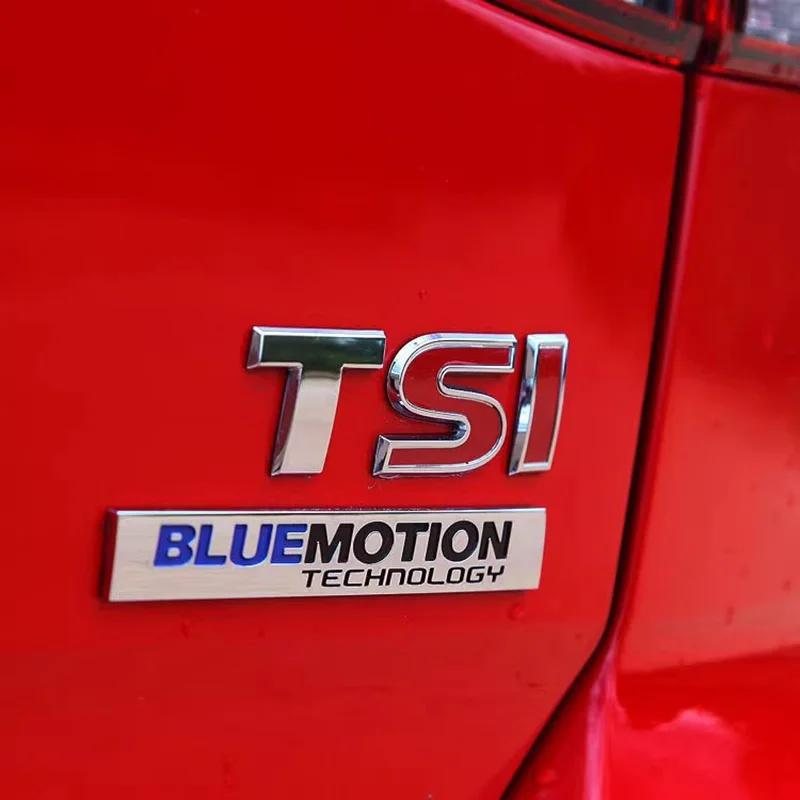 AABIO1 Metal BLUEMOTION Car Fender Side Badge Rear Trunk Emblem Sticker for Volkswagen VW Tiguan Polo Bora Golf Passat Jetta Touareg