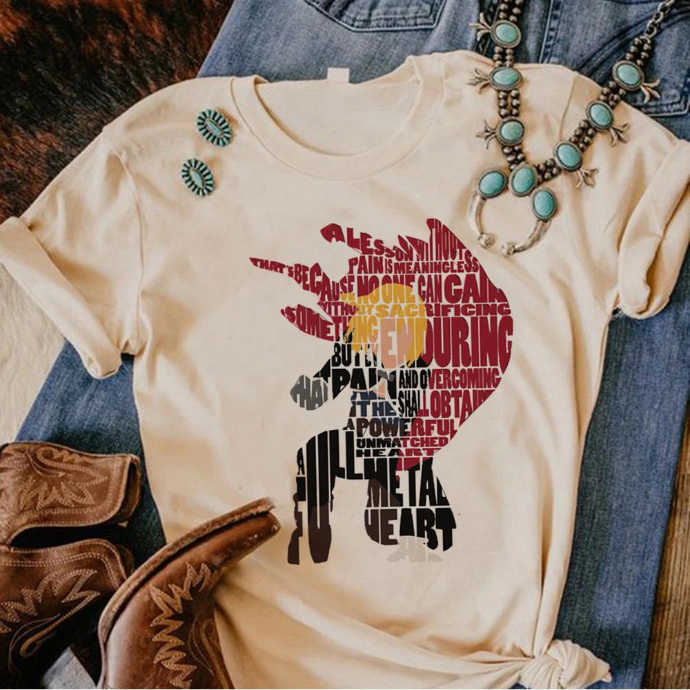 Fullmetal Alchemist t shirt women comic top female streetwear manga designer clothing