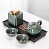 Kung Fu Tea Set Home One Pot Two Cups Tea Plate Small Ceramic Teapot Teacups Hotel Personal Small Sets Traveling