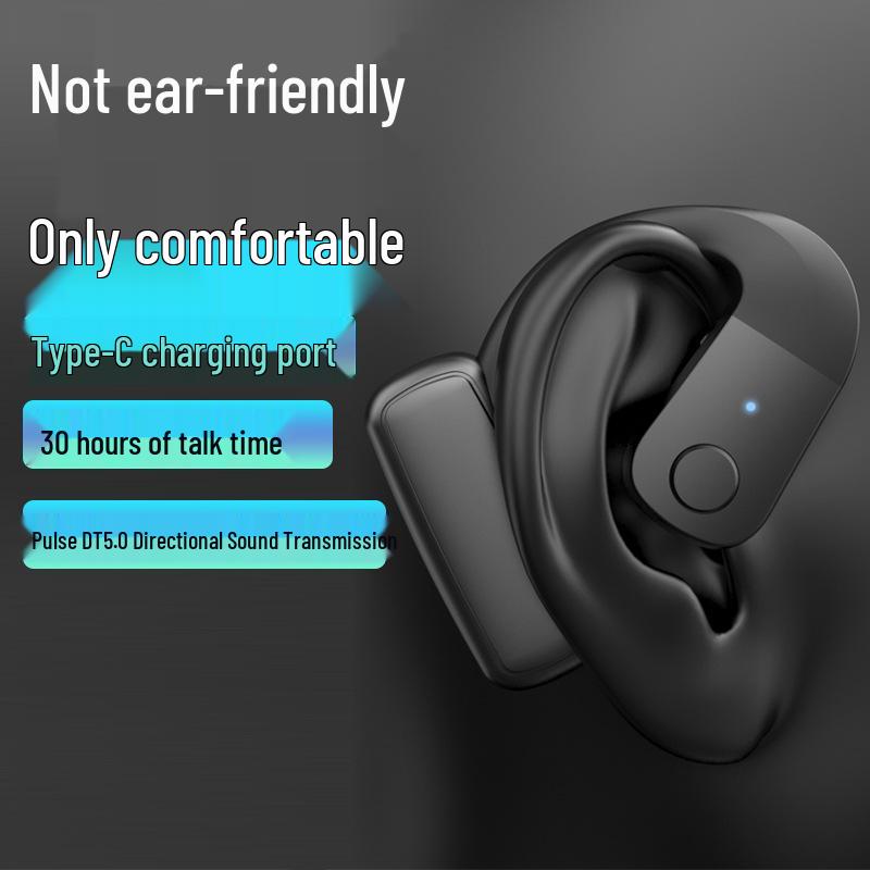Universal Left/Right Ear-Hook Wireless Bluetooth In-Ear Headphones for Sports, Running, Driving, Cycling, and Food Delivery.