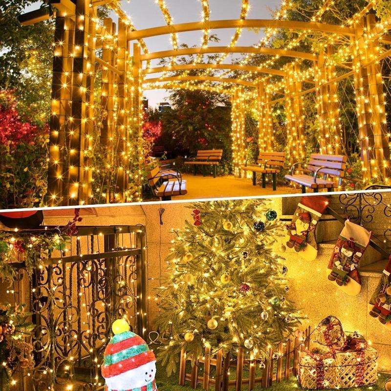 1/2 PCS Set of Solar String Lights Outdoor Garden Fairy Lights 8 Modes Suitable for Fences Trees Weddings Pergolas