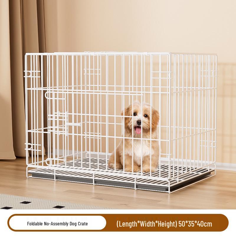 Indoor Pet Cage with Toilet for Small to Medium Dogs & Cats