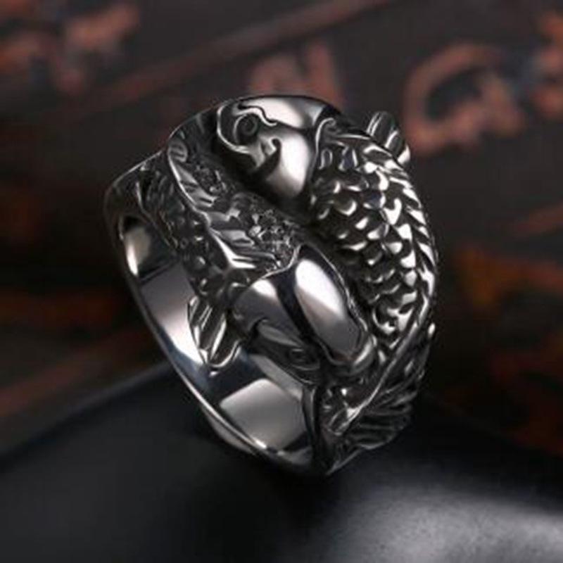 Men's Punk Alloy Pisces Ring Jewelry
