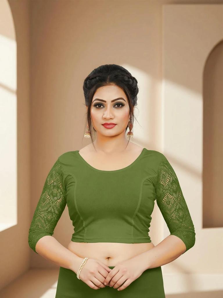 Indian Women's Round Neck Choli Bollywood Wedding Party Wear Readymade Blouse