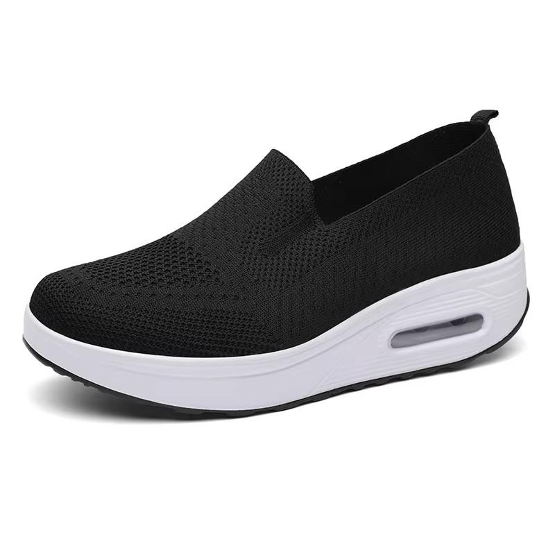 Women's casual shoes breathable knitted material non-slip style light and comfortable size