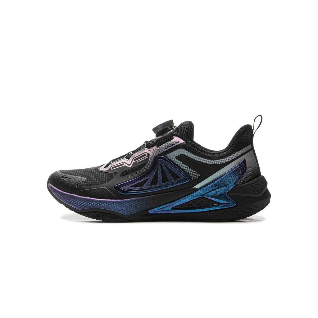 Li Ning Kids Running Shoes Comfortable Soft Skin-Friendly Breathable Low-Top Kids Sneakers Black YKFV006-1