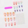 3D French Style Translucent Flower Shell Pearl Rhinestone Detachable Wearable Nails