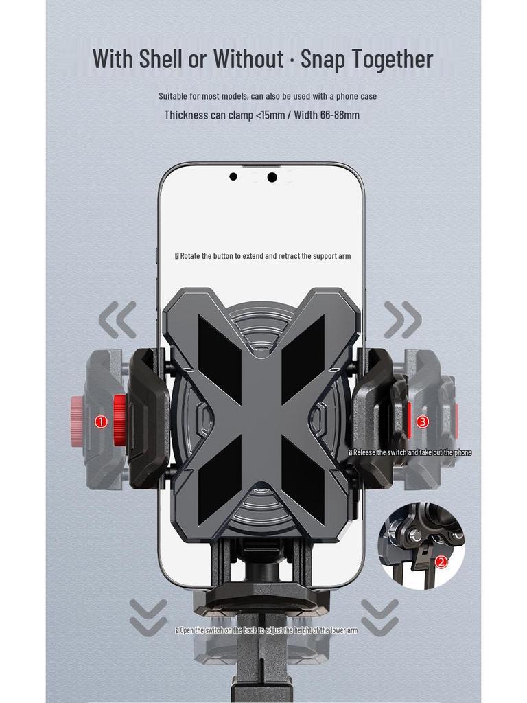Anti-Shake Phone Mount for Delivery Riders & E-Bikes