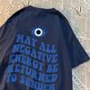 May All Negative Evergy Be Returned To Sender Man T-Shirts Hip Hop Quality Loose Shirt Pattern Tops Simplicity Cotton Clothes