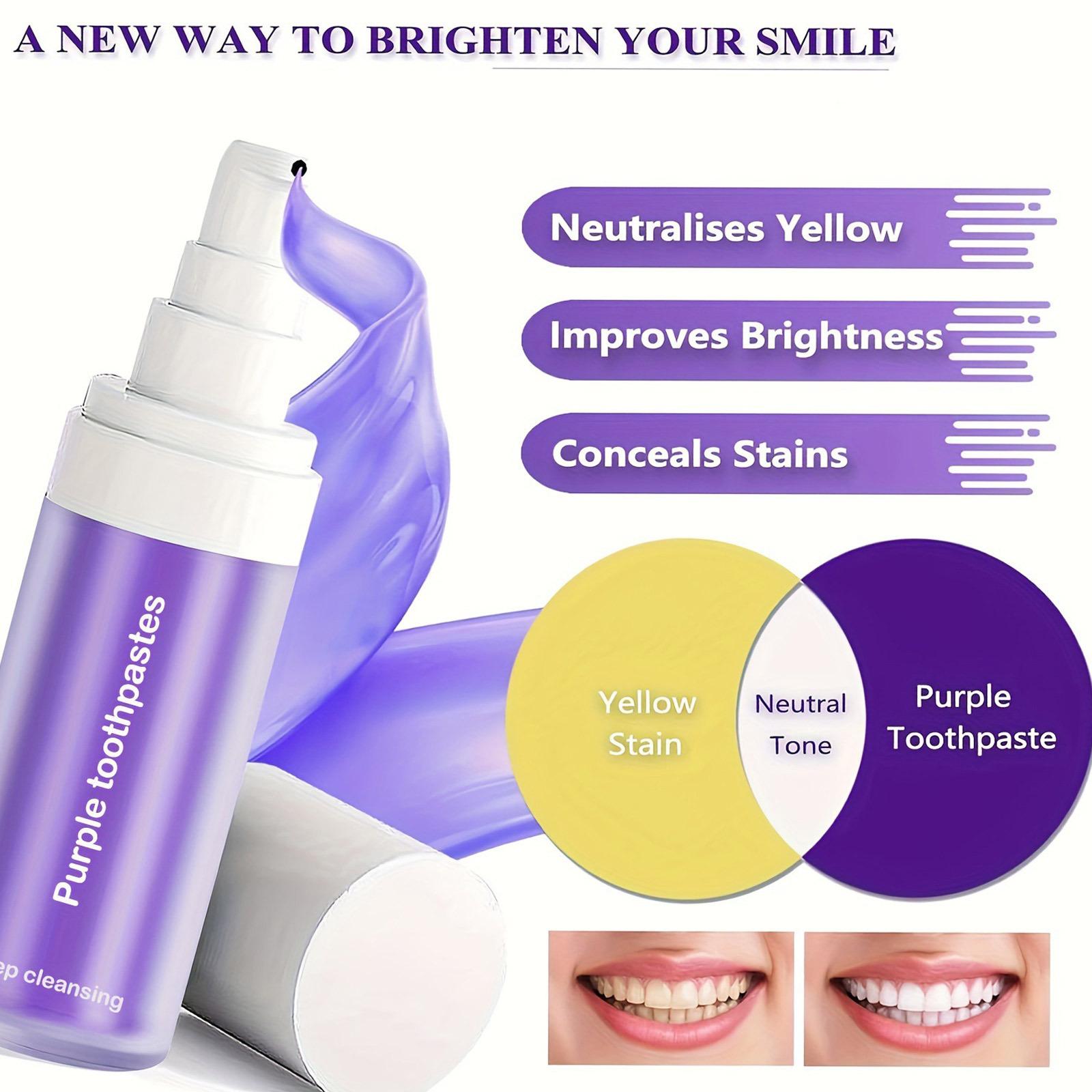 

Enamel-Friendly Purple Toothpaste: Daily Deep Clean, Gentle Stain Reduction, and Long-Lasting Freshness for Oral Care One Size