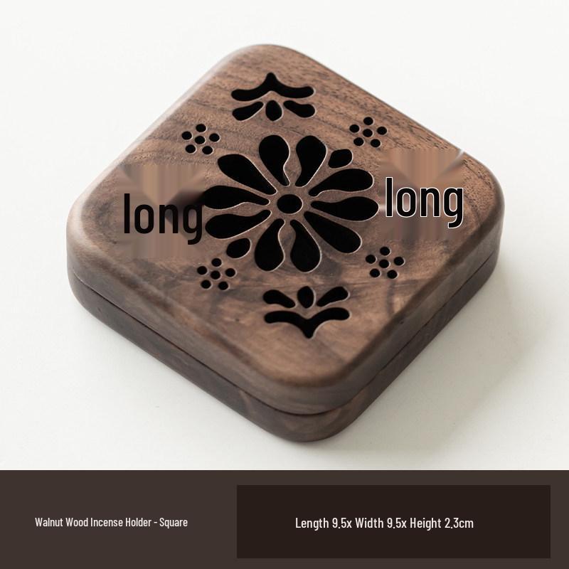 Zen Style Walnut & Sandalwood Incense Burner - Tea Ceremony Accessory No specification