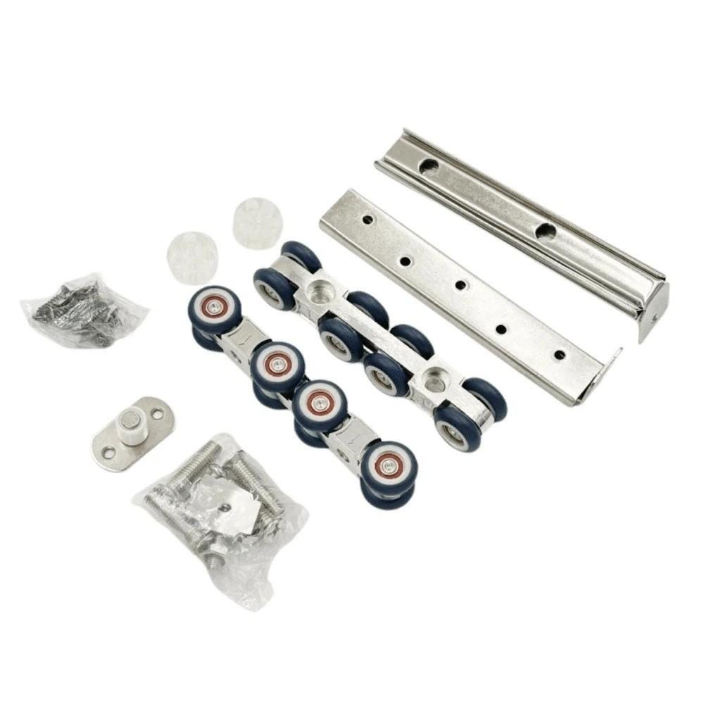 2 PCS Sturdy Sliding Door Kit External Rail Sliding Casters Sliding Door Carriage  Through Door синий
