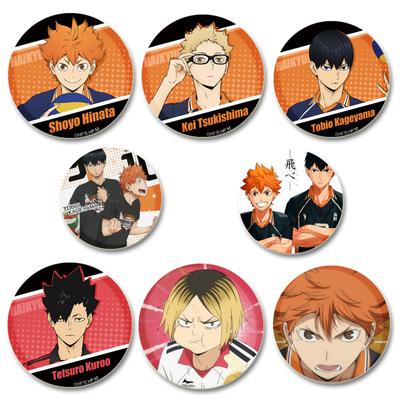 32/44/58mm Shoyo Hinata Cartoon Pins Anime Haikyuu!! Abzeichen Manga Q-Version Figuren Icons Pin Rucksack Dekoration Brosche für Tasche Accessorie