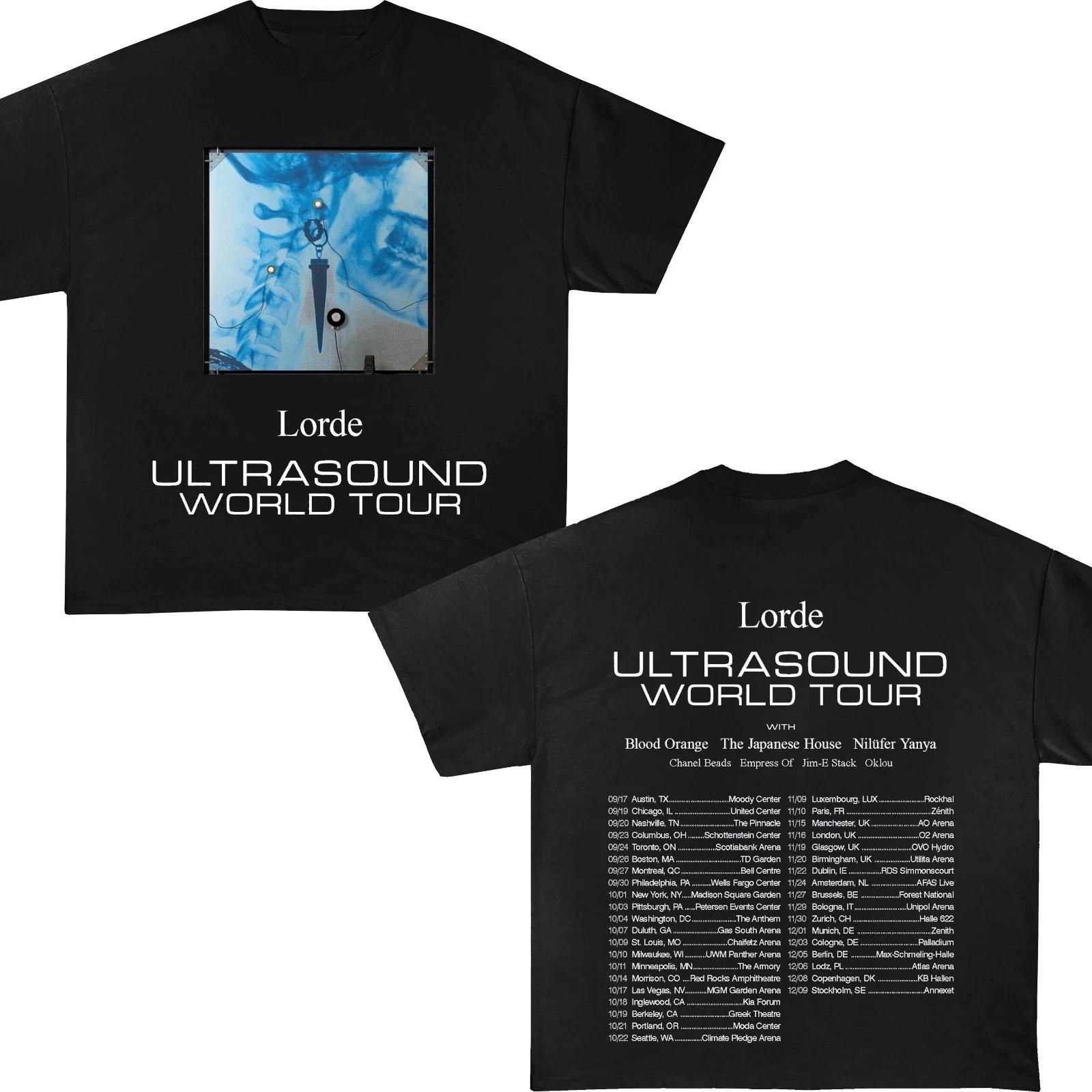 Lorde Ultrasound Tour 2025 Футболка с двусторонним принтом S