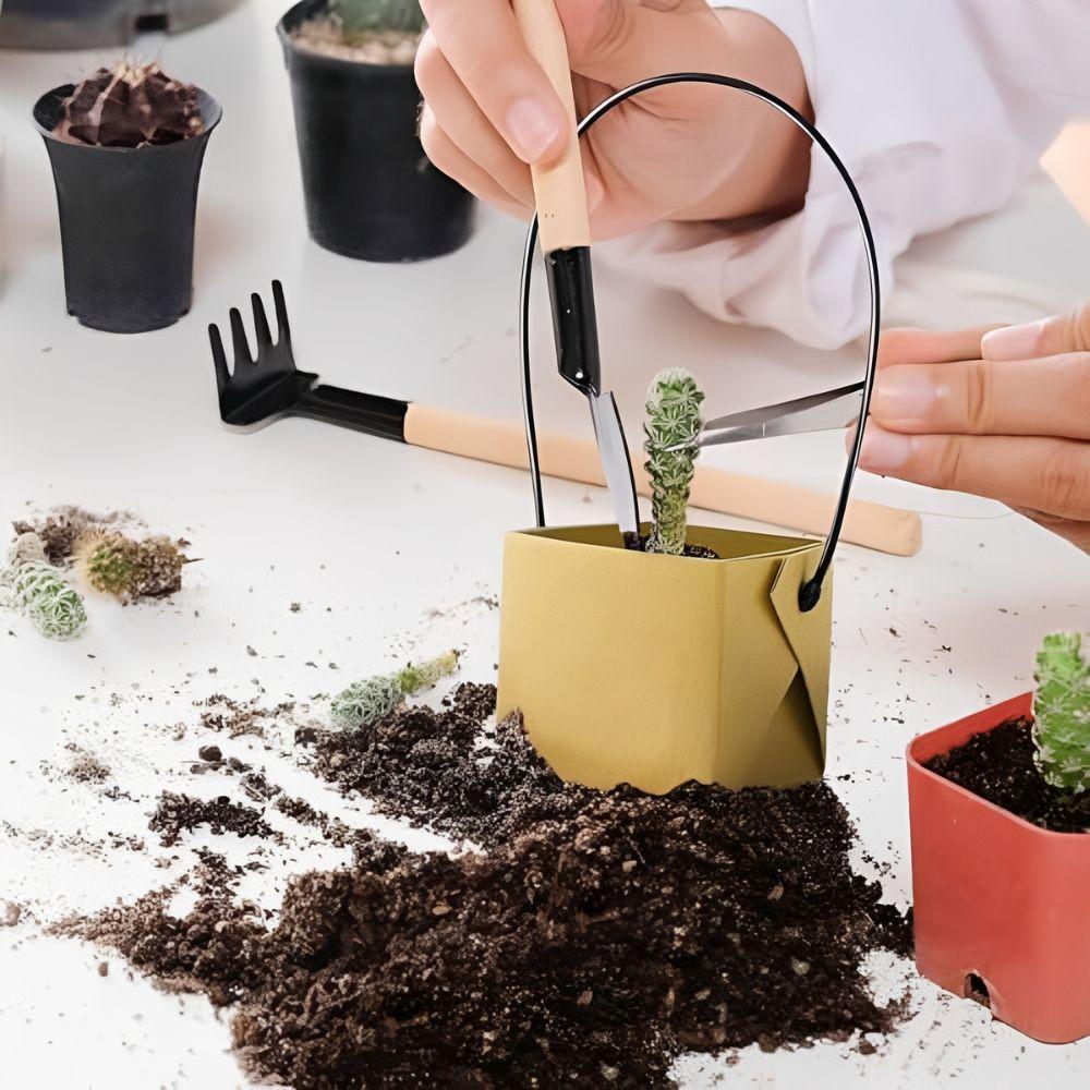 6/10 Stück Kraftpapier Sukkulenten Topfpflanzen Box Wasserdicht Blumenumtopf Pflege Geschenkkorb Heimdekoration YMY