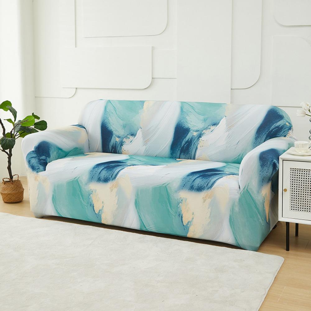 Stretch Sofaschutz Vollbezug Rutschfest mit Kissenbezug für Vintage Sessel Elastischer Couchbezug
