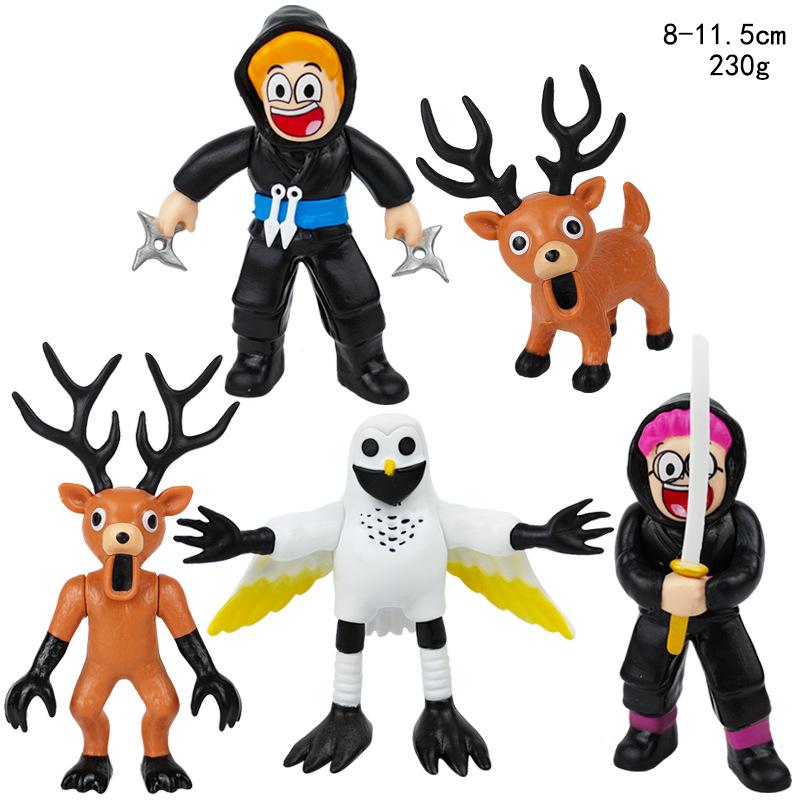 Forest 99 Nights Handmade Model Figure Game Area Brown Standing Sitting Elk White Owl Children s Christmas Gift