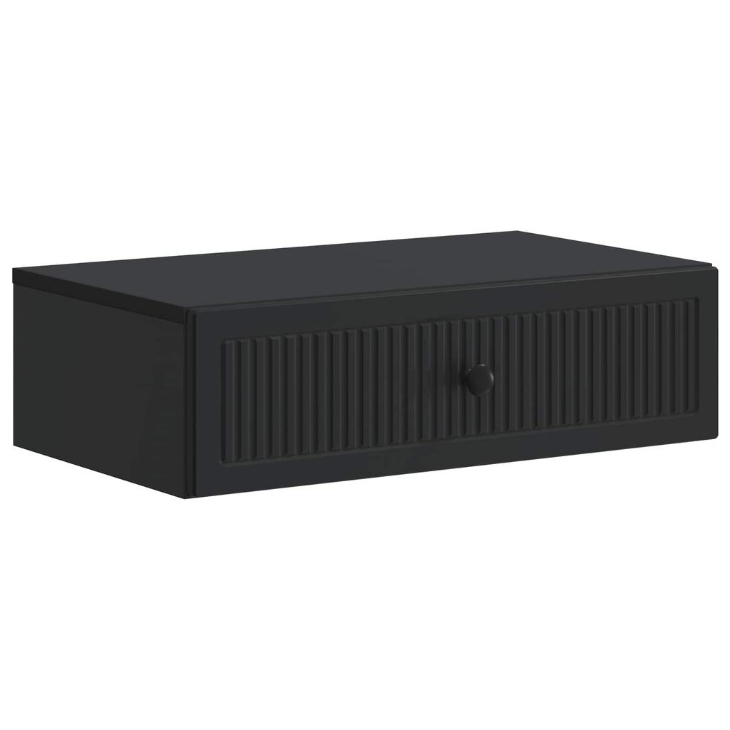 Wall Mounted Side Table Black 59 X 34.5 X 17 Cm