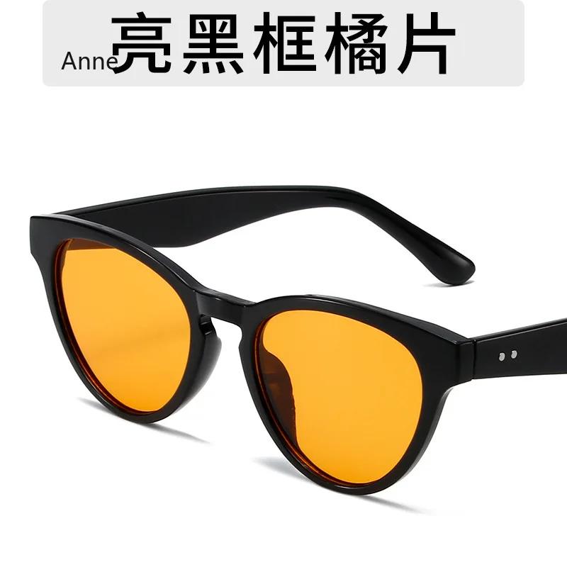 Fashion Cat-eye Sunglasses PC Frame Green Glasses Driving Outdoor Sunscreen Photography Women's Sunglasses UV400 gafas de sol