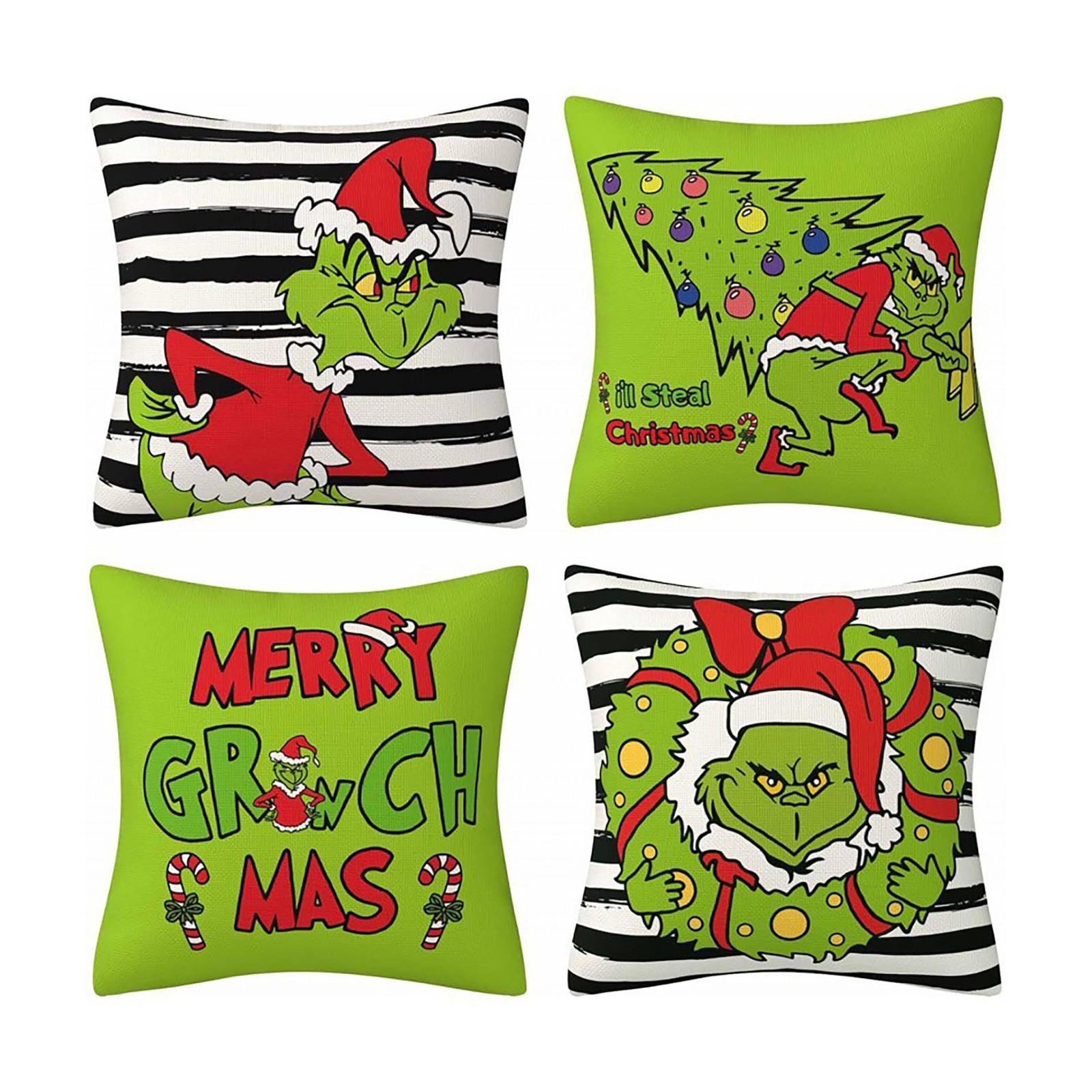 

Чехол для подушки с надписью «Рождественский подарок», 4 шт., 18 X 18 дюймов, зимняя праздничная наволочка для дивана One Size